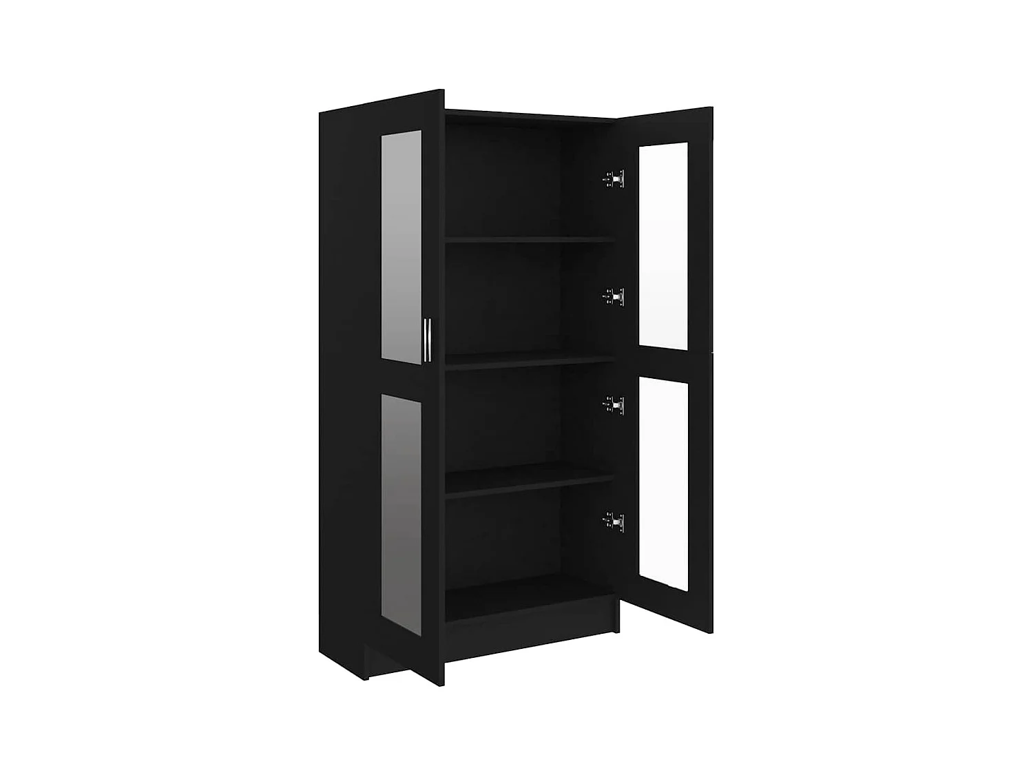 Armoire à vitrine Noir 82,5x30,5x150 cm Bois d'ingénierie