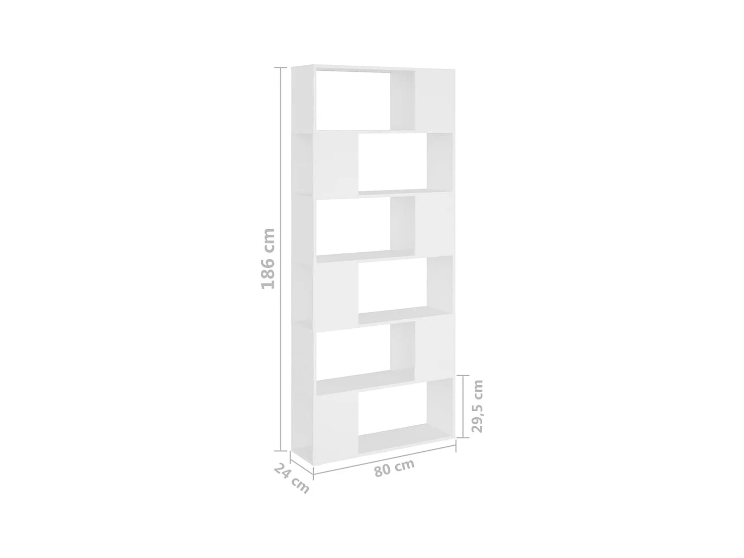 Bibliothèque/Séparateur de pièce Blanc Bois d'ingénierie