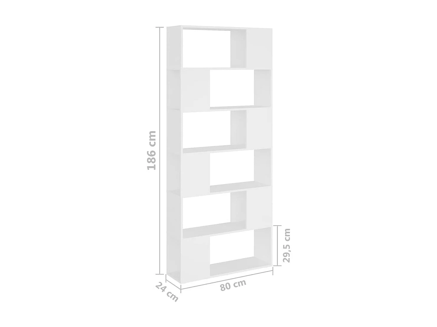 Bibliothèque/Séparateur de pièce Blanc Bois d'ingénierie