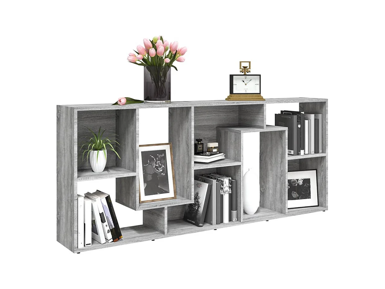 Bibliothèque Sonoma gris 67x24x161 cm Bois d'ingénierie