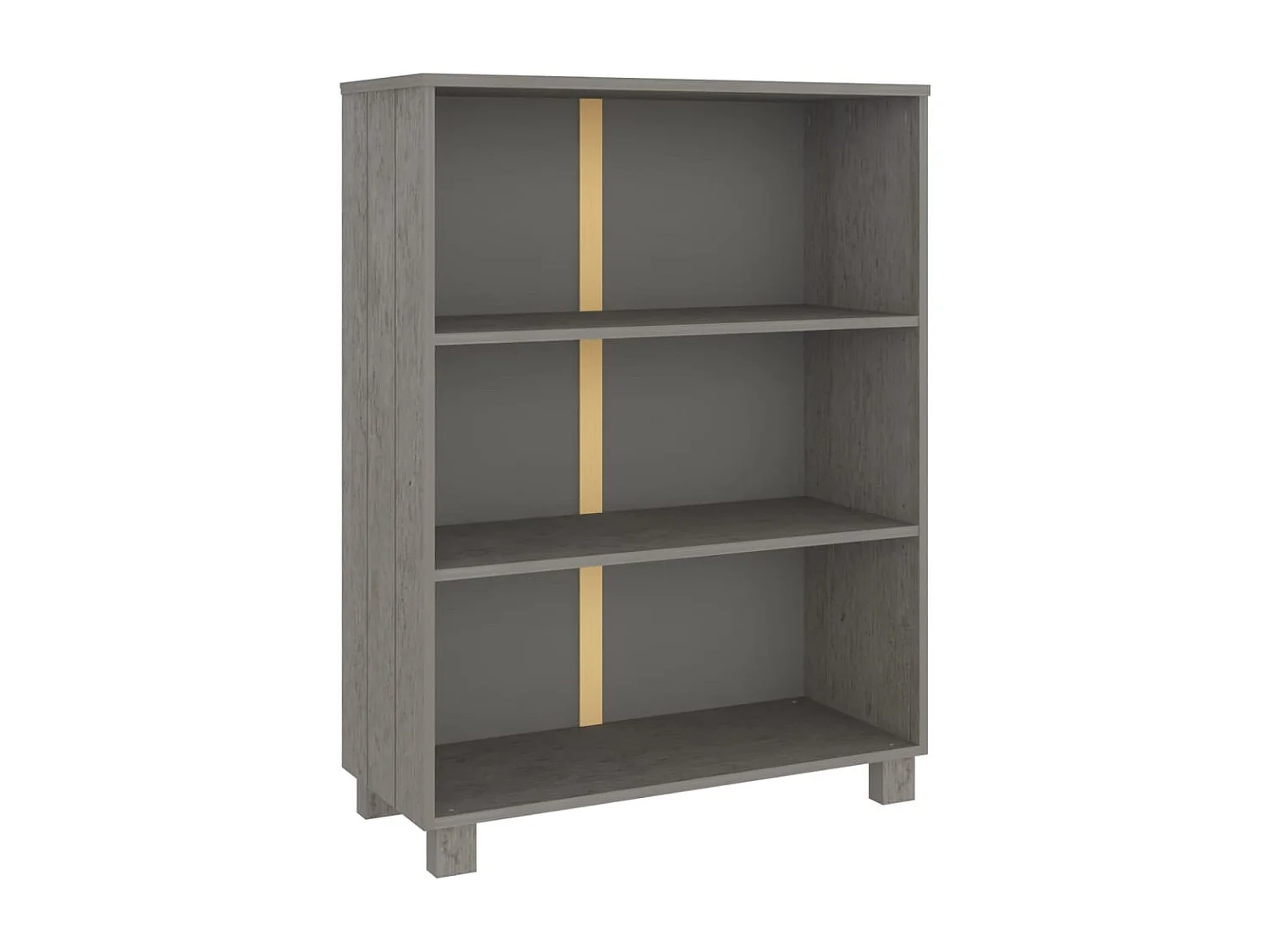 Bibliothèque HAMAR Gris clair 85x35x112 cm Bois de pin massif
