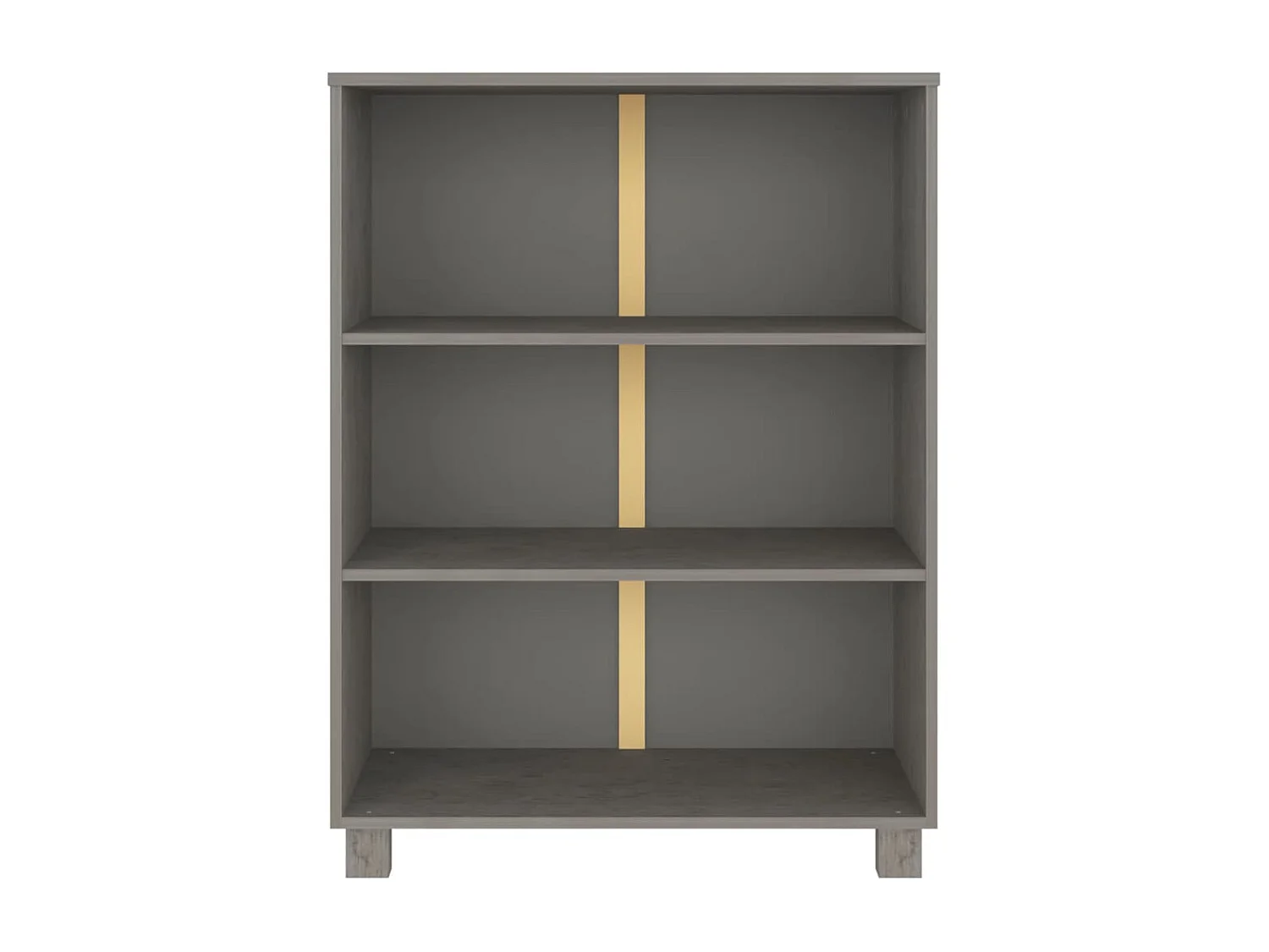 Bibliothèque HAMAR Gris clair 85x35x112 cm Bois de pin massif