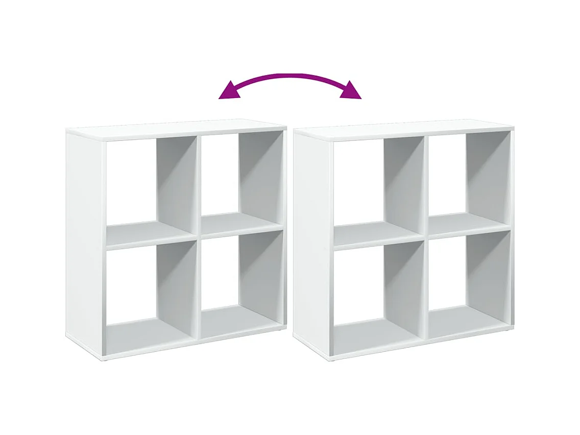 Étagère séparatrice de pièce blanc 69,5x29x69,5 cm