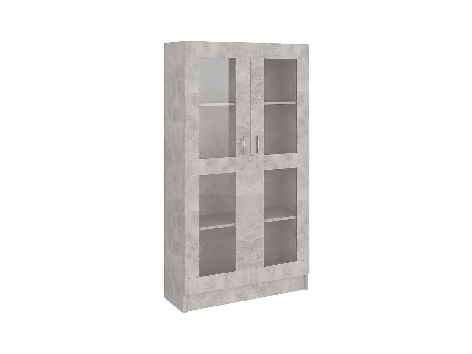 Armoire à vitrine Gris béton 82,5x30,5x150 cm Bois d'ingénierie