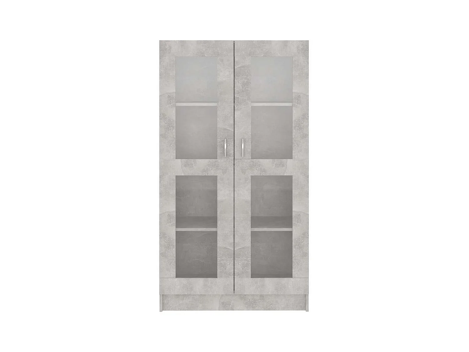 Armoire à vitrine Gris béton 82,5x30,5x150 cm Bois d'ingénierie