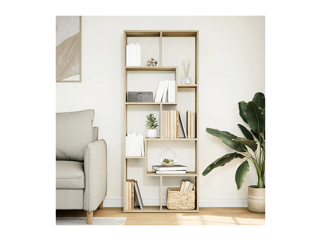 Étagère séparatrice de pièce chêne sonoma 67x25x161,5 cm