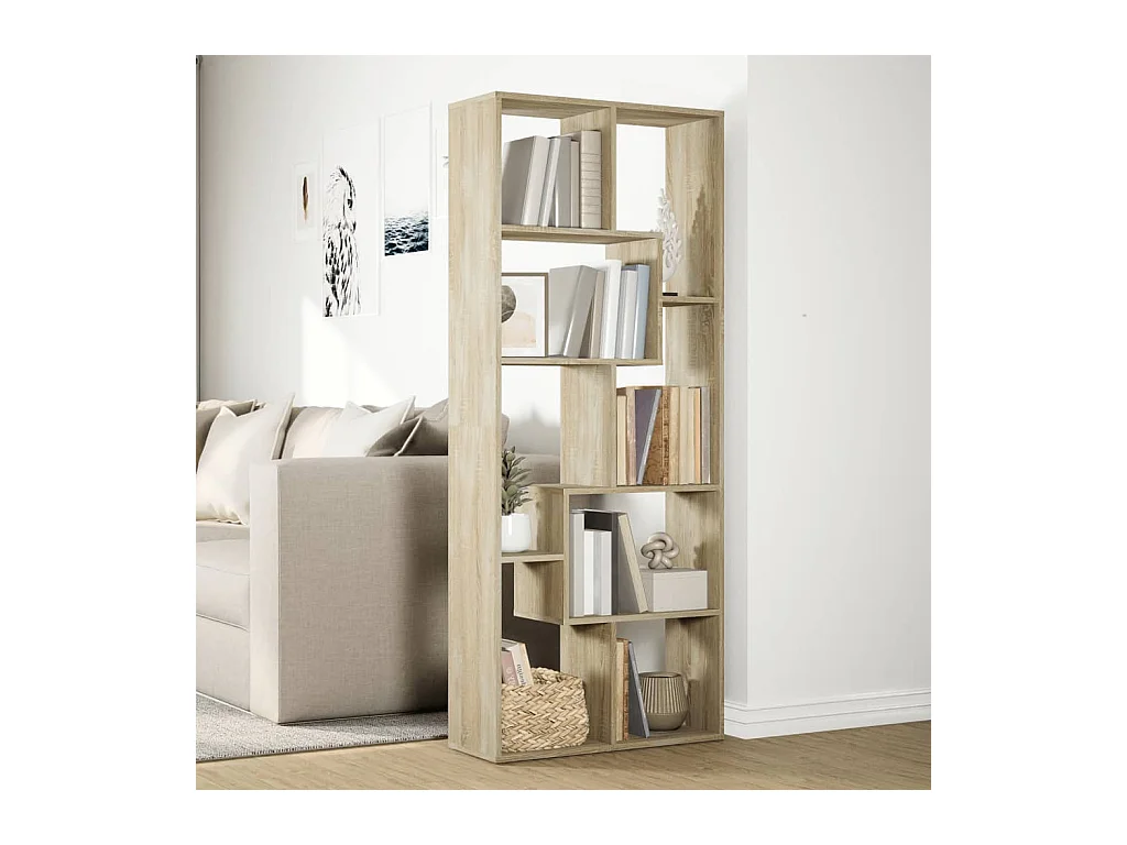 Étagère séparatrice de pièce chêne sonoma 67x25x161,5 cm