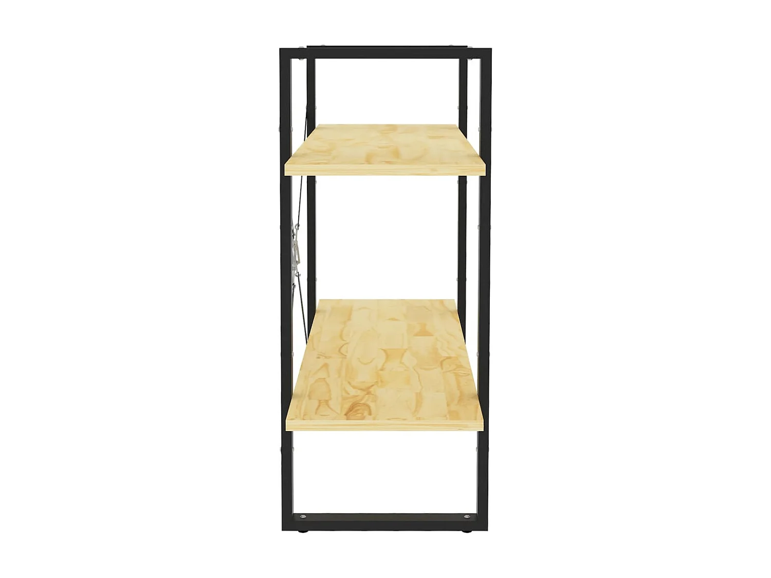 Bibliothèque à 2 niveaux 80x30x70 cm Bois de pin massif