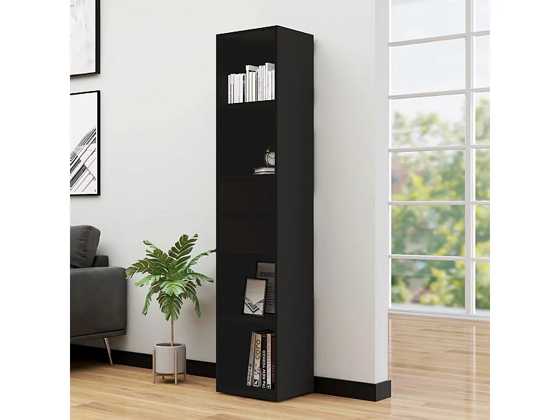 Libreria nera 36x30x171 cm in legno ingegnerizzato