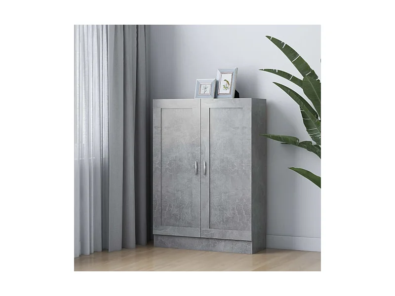 Bibliothèque Gris béton 82,5x30,5x115 cm Bois d'ingénierie