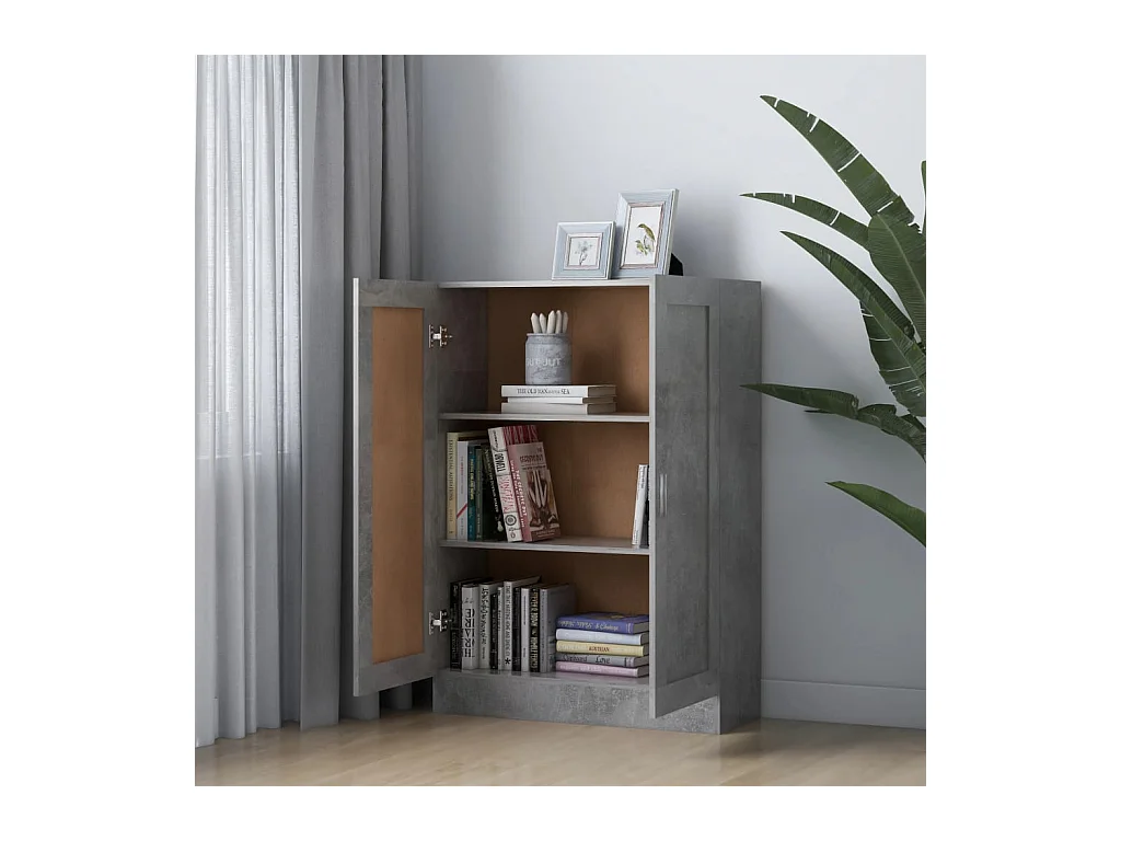 Bibliothèque Gris béton 82,5x30,5x115 cm Bois d'ingénierie