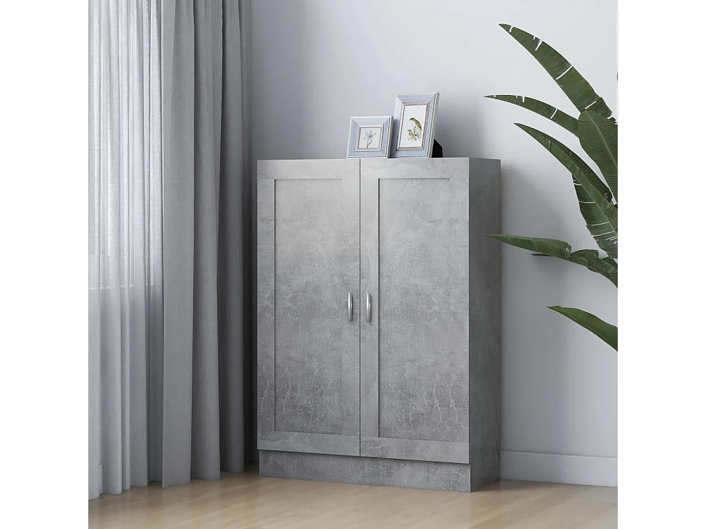 Bibliothèque Gris béton 82,5x30,5x115 cm Bois d'ingénierie