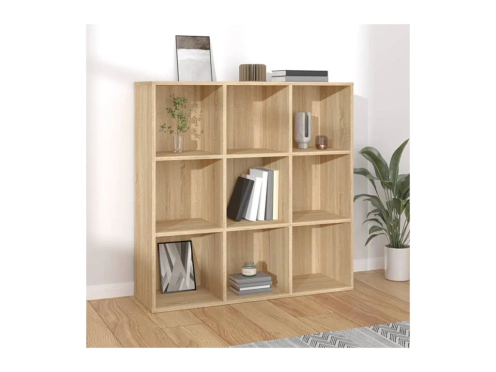 Bibliothèque chêne sonoma 98x29x97,5 cm bois d'ingénierie