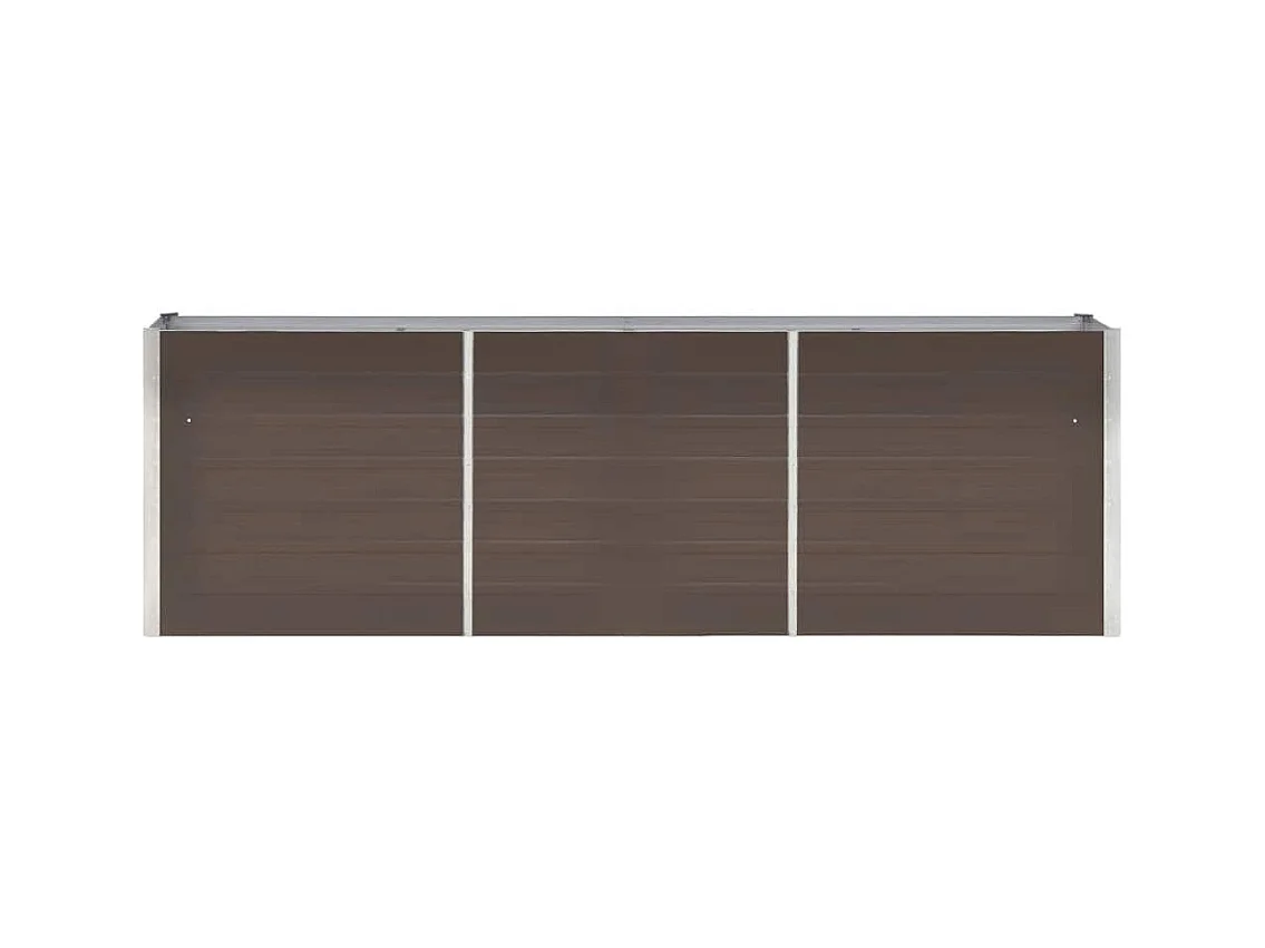 Lit surélevé de jardin Acier galvanisé 240x40x77 cm Marron