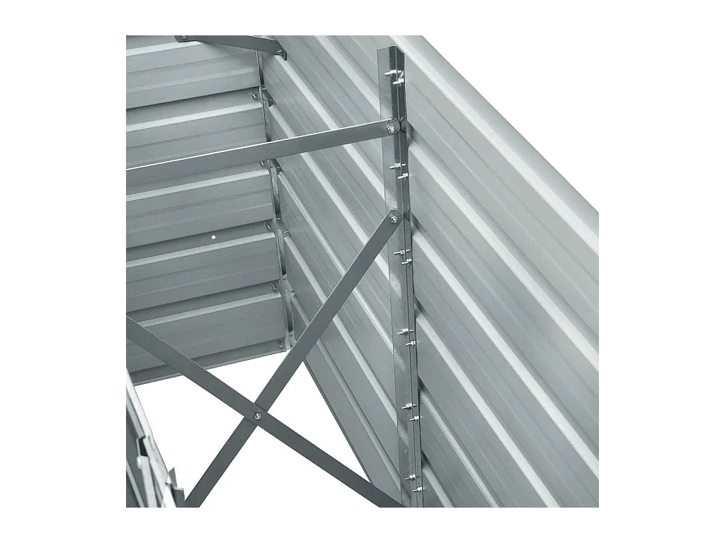 Lit surélevé de jardin Acier galvanisé 240x40x77 cm Marron