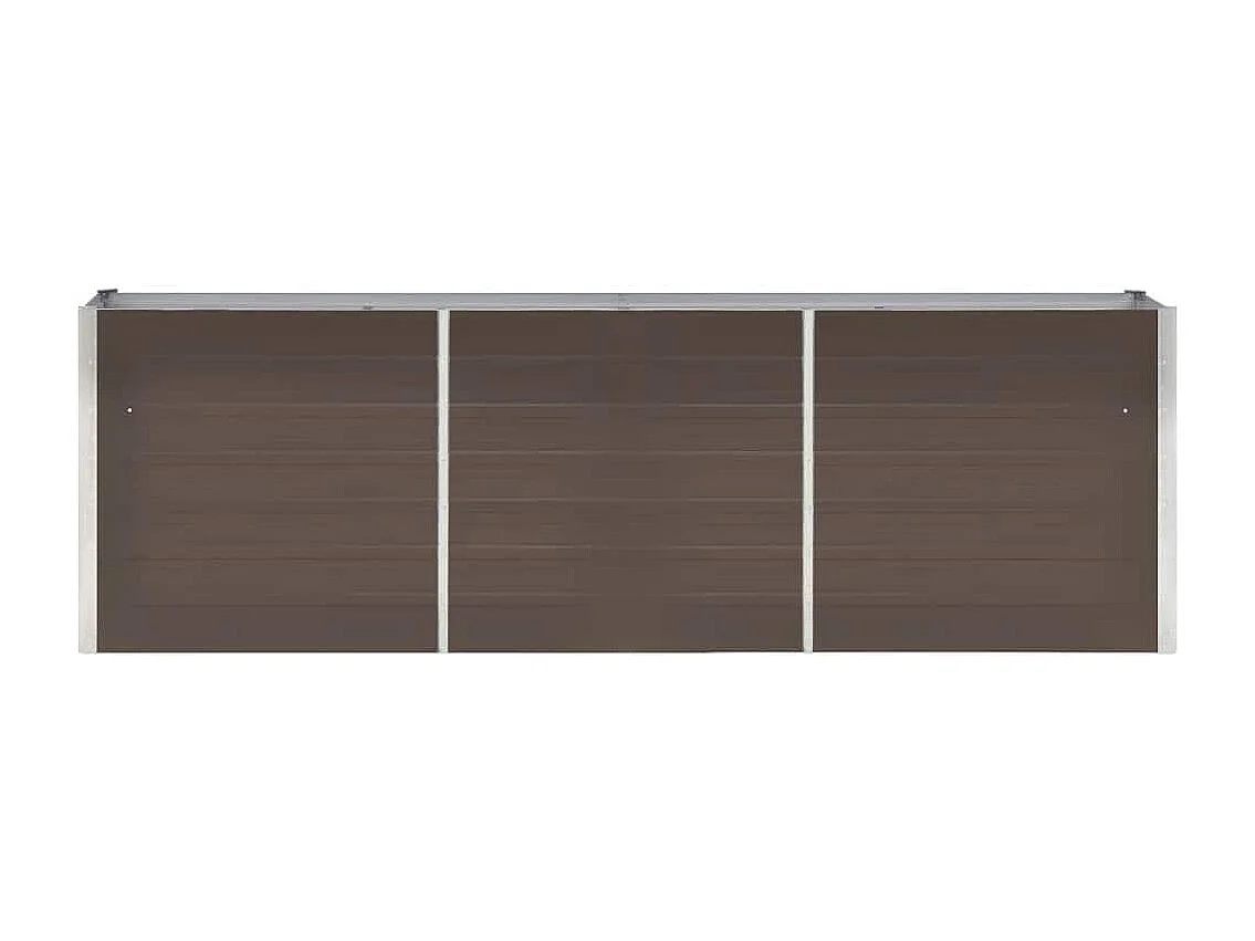 Lit surélevé de jardin Acier galvanisé 240x40x77 cm Marron