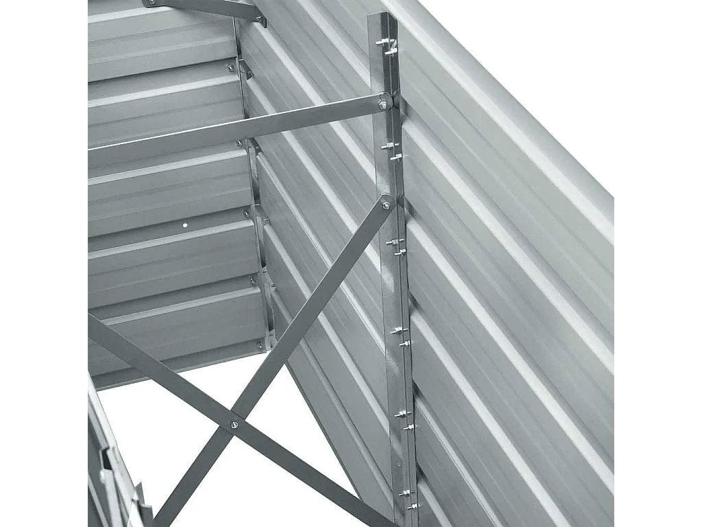 Lit surélevé de jardin Acier galvanisé 240x40x77 cm Marron