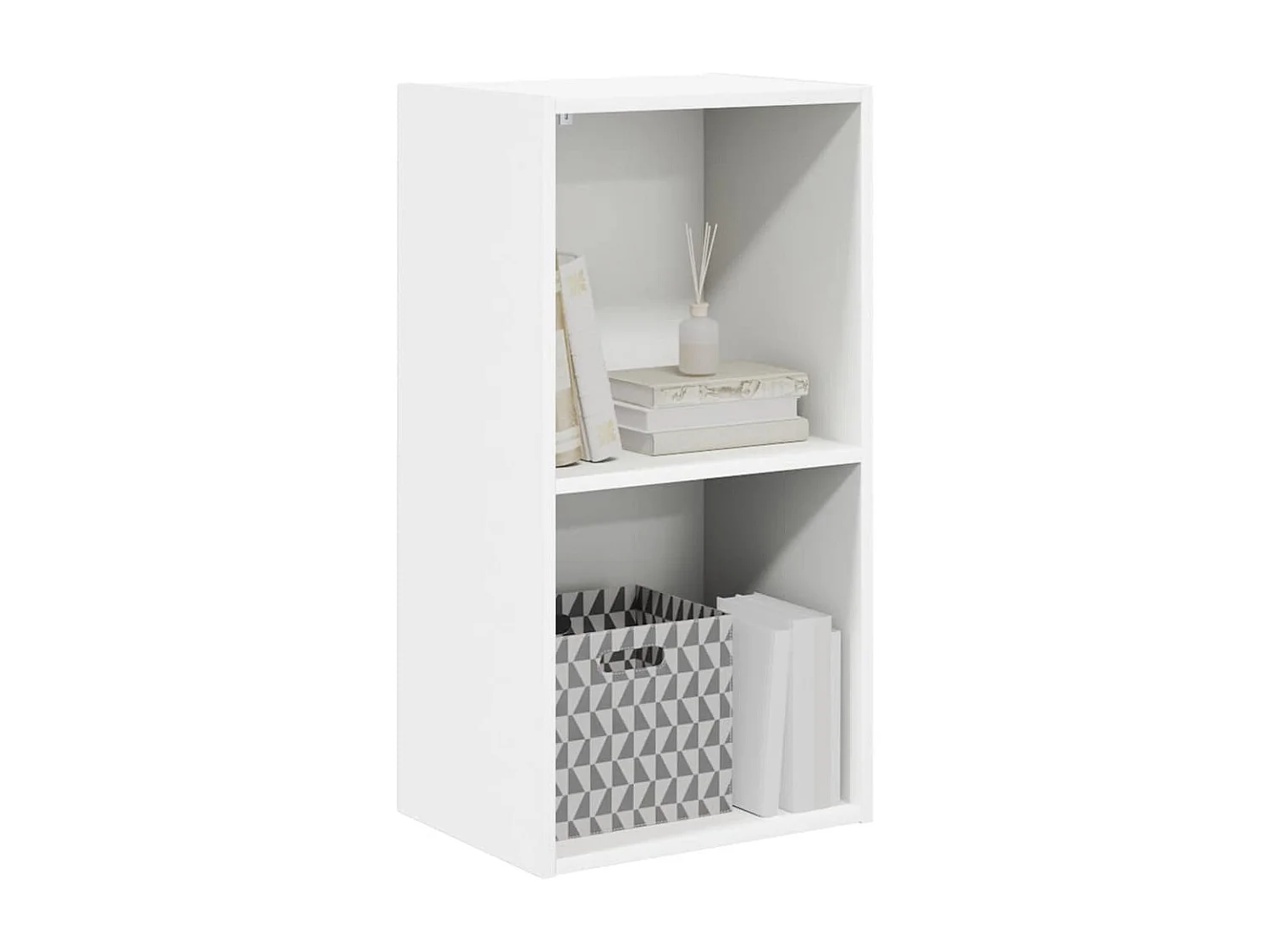 Bibliothèque blanc 40x30x76,5 cm bois d'ingénierie