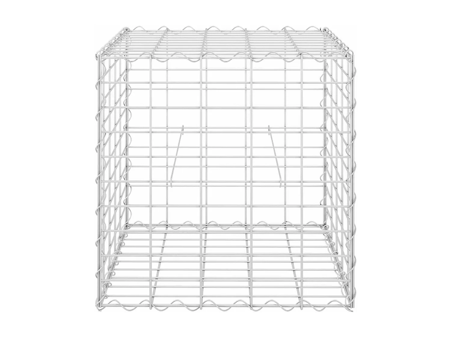 Lit surélevé cube à gabion Fil d'acier 50x50x50 cm