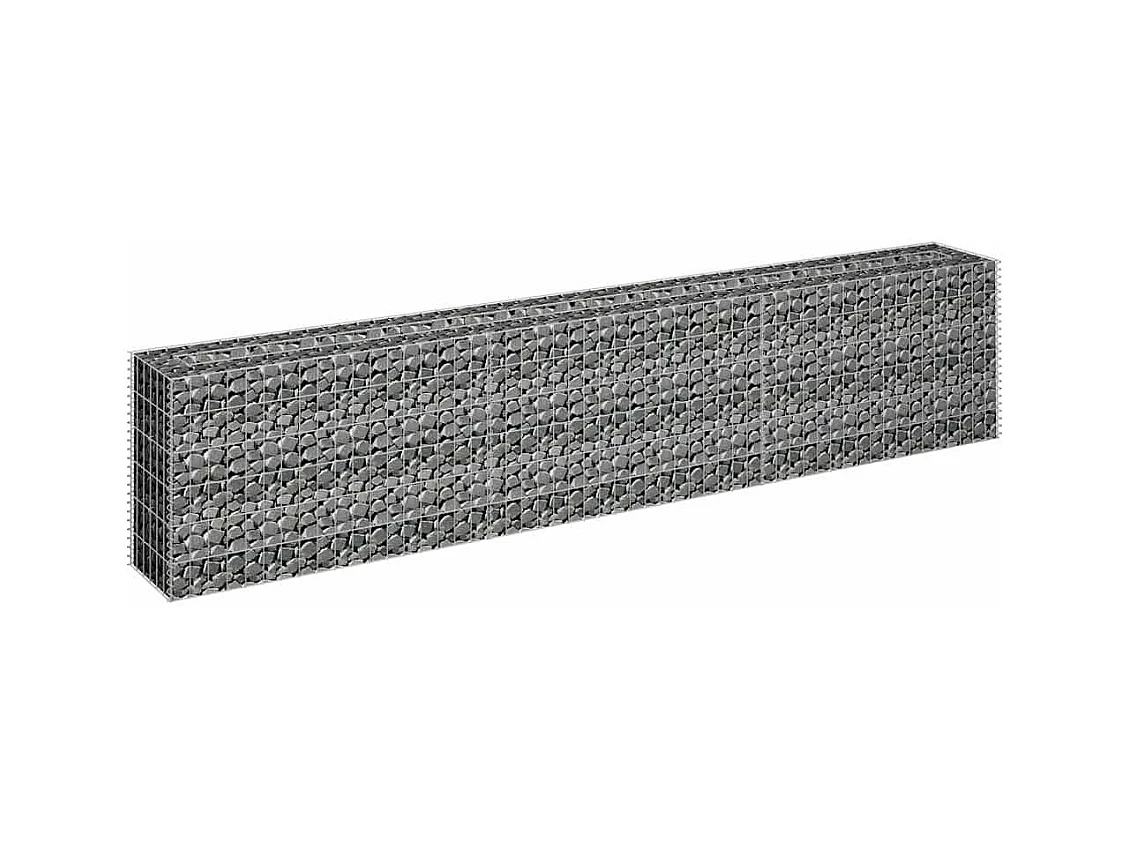 Gabion verhoogde bak Gegalvaniseerd staal 270x30x60 cm