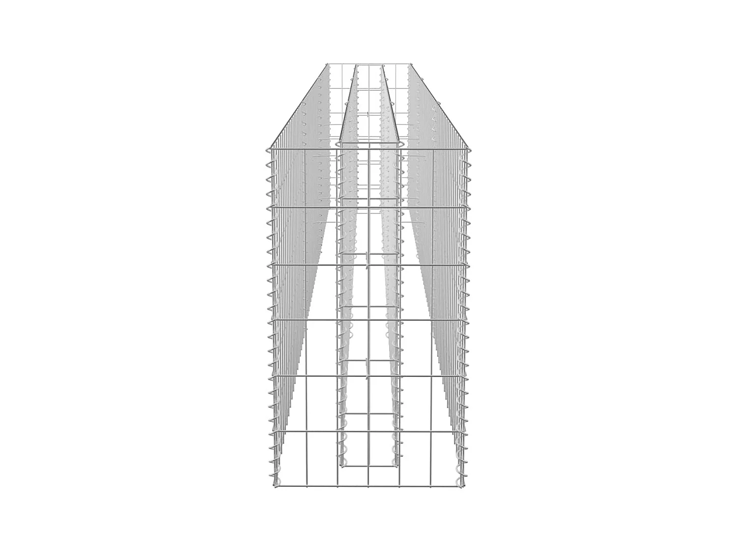 Gabion verhoogde bak Gegalvaniseerd staal 270x30x60 cm