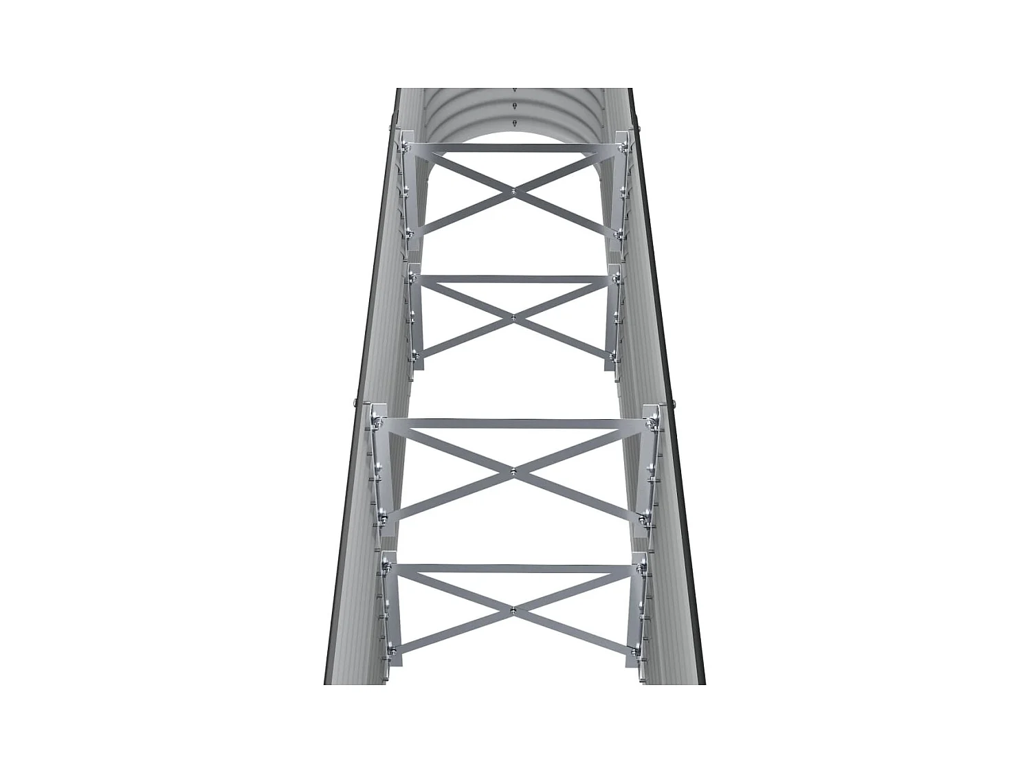 Letto da giardino rialzato in acciaio verniciato a polvere antracite