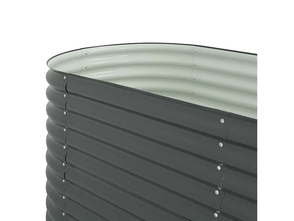 Lit surélevé de jardin 240x80x81 cm Acier galvanisé Gris