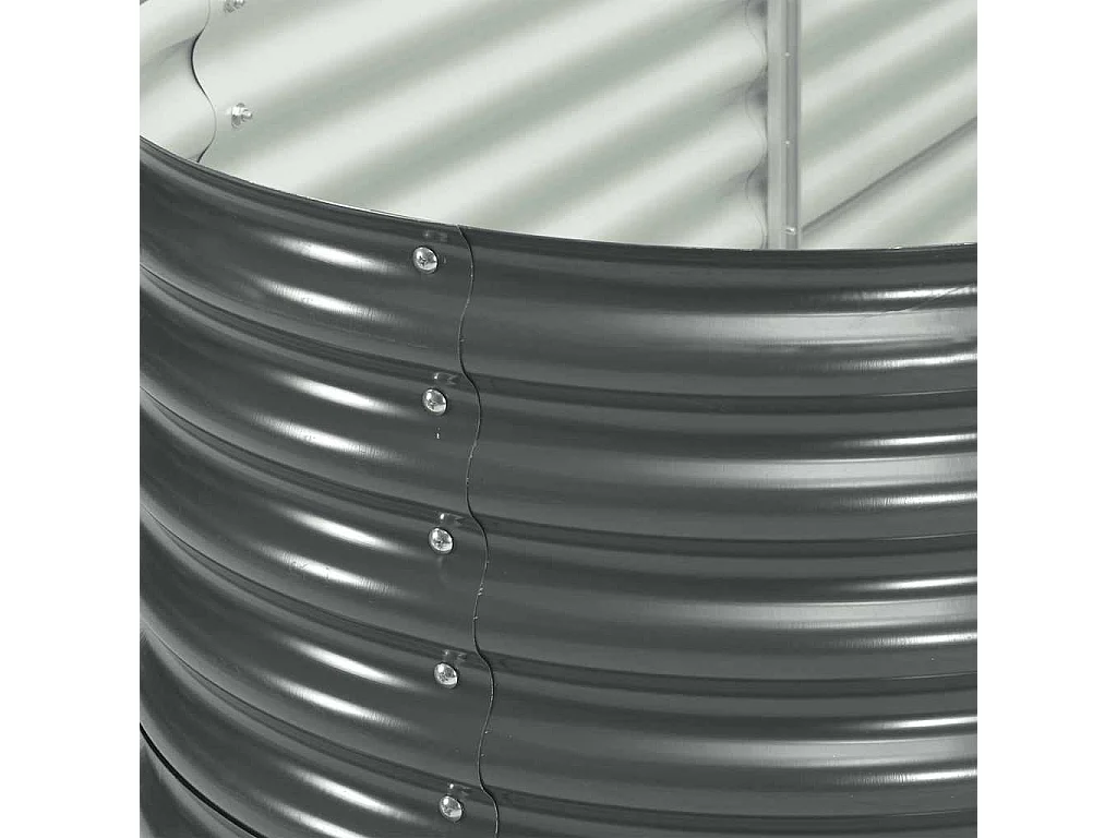 Lit surélevé de jardin 240x80x81 cm Acier galvanisé Gris