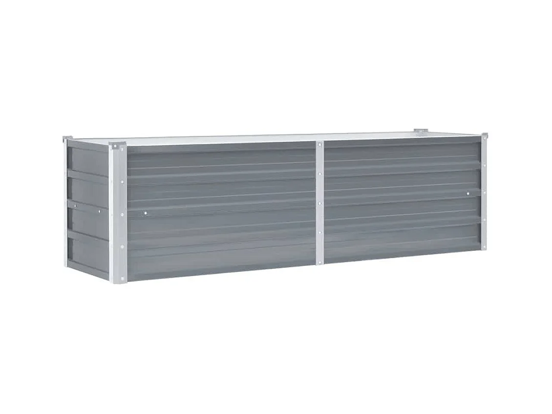 Lit surélevé de jardin Acier galvanisé 160x40x45 cm Gris