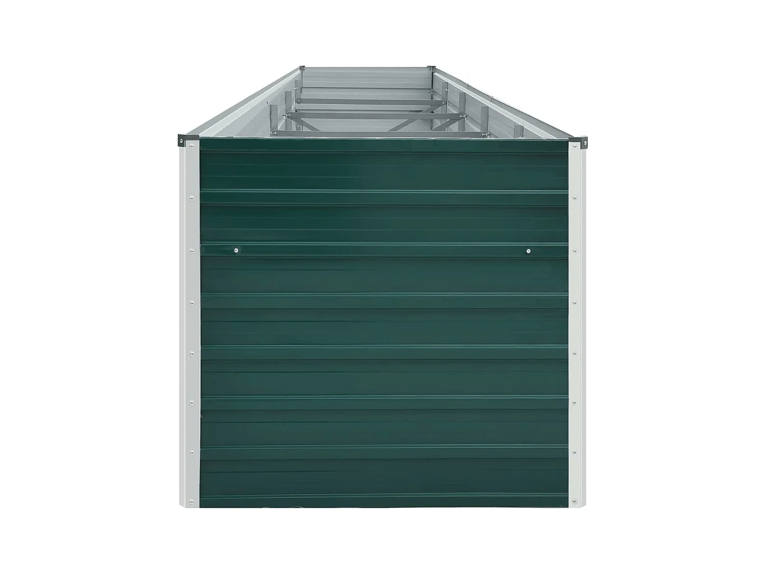 Lit surélevé de jardin Acier galvanisé 400x80x45 cm Vert