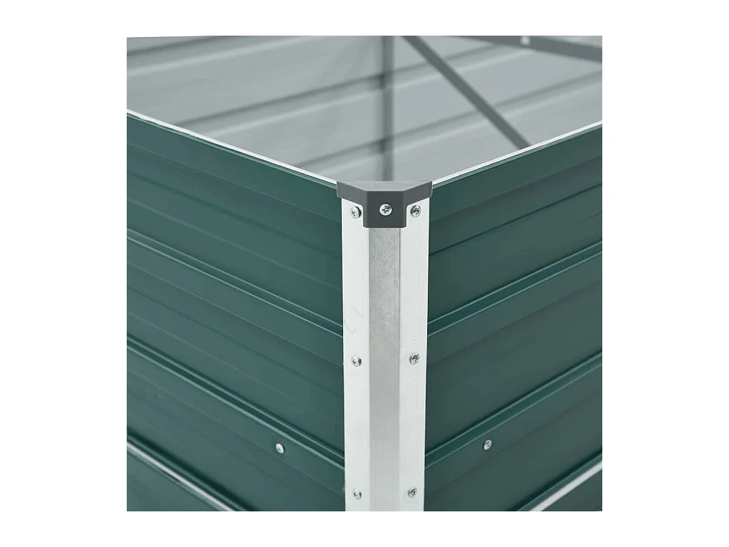Lit surélevé de jardin Acier galvanisé 400x80x45 cm Vert