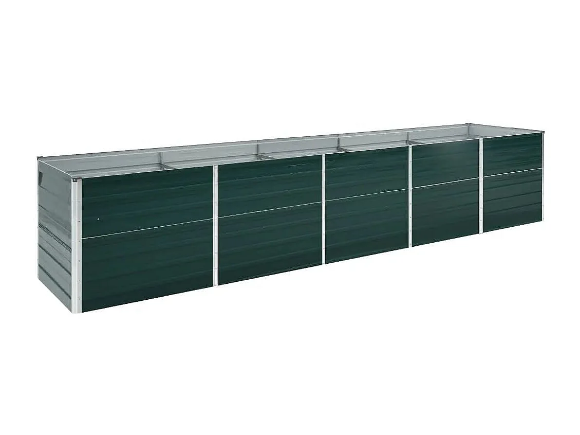 Verhoogd tuinbed Gegalvaniseerd staal 400x80x45 cm Groen