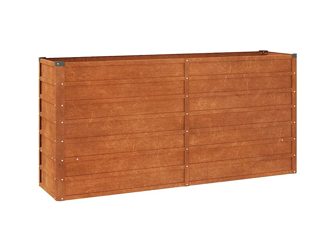 Roestig verhoogd tuinbed 160x40x77 cm cortenstaal