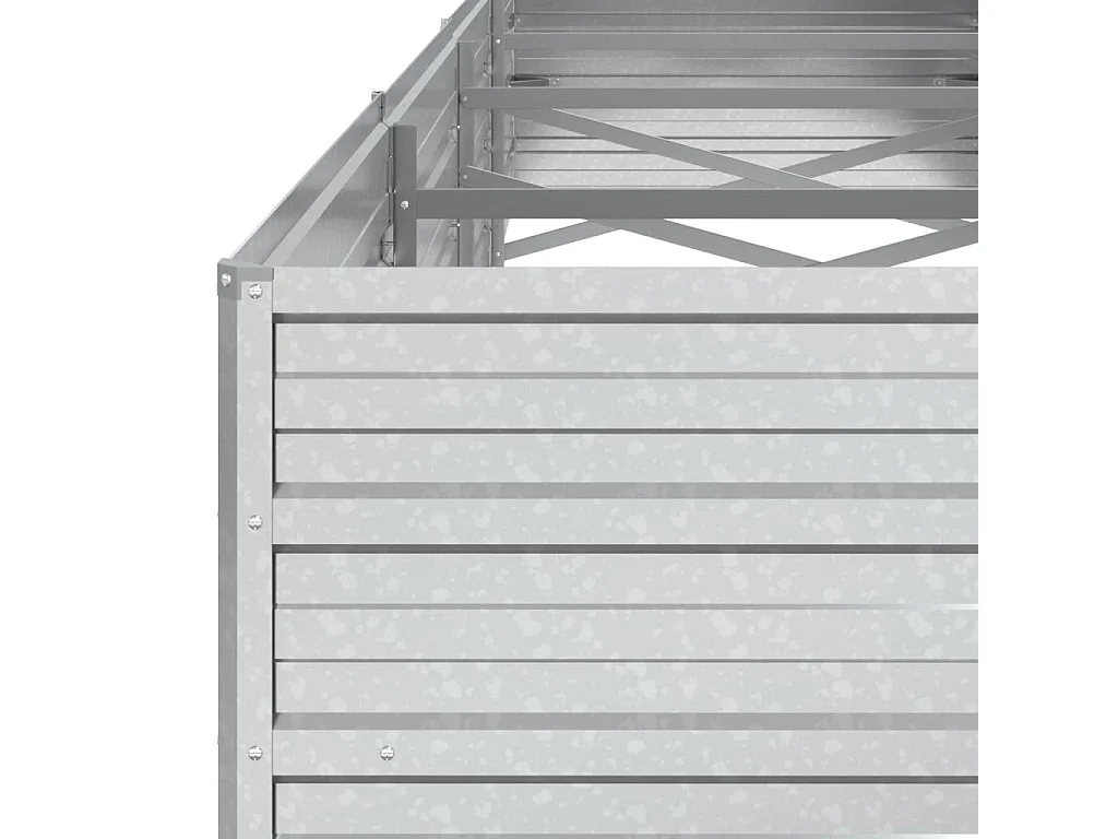 Verhoogd tuinbed 320x80x45 cm Gegalvaniseerd staal Zilver