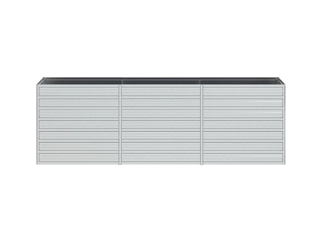 Verhoogd tuinbed 240x40x77 cm Gegalvaniseerd staal Zilver