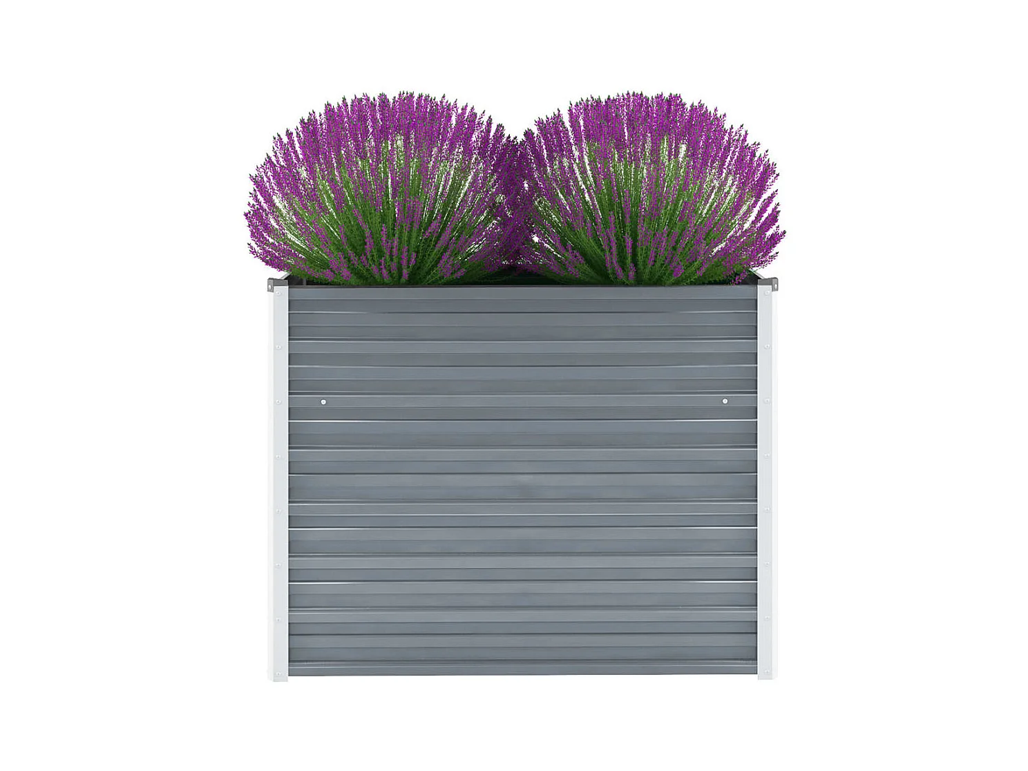 Letto da giardino rialzato in acciaio zincato 100x40x77 cm Grigio