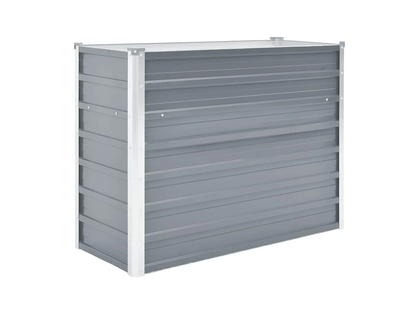 Letto da giardino rialzato in acciaio zincato 100x40x77 cm Grigio