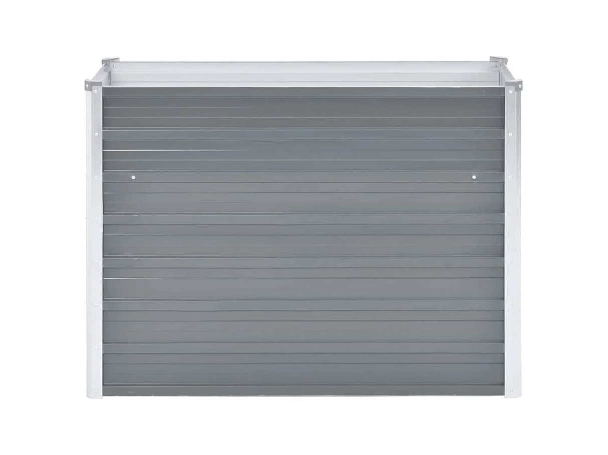 Letto da giardino rialzato in acciaio zincato 100x40x77 cm Grigio