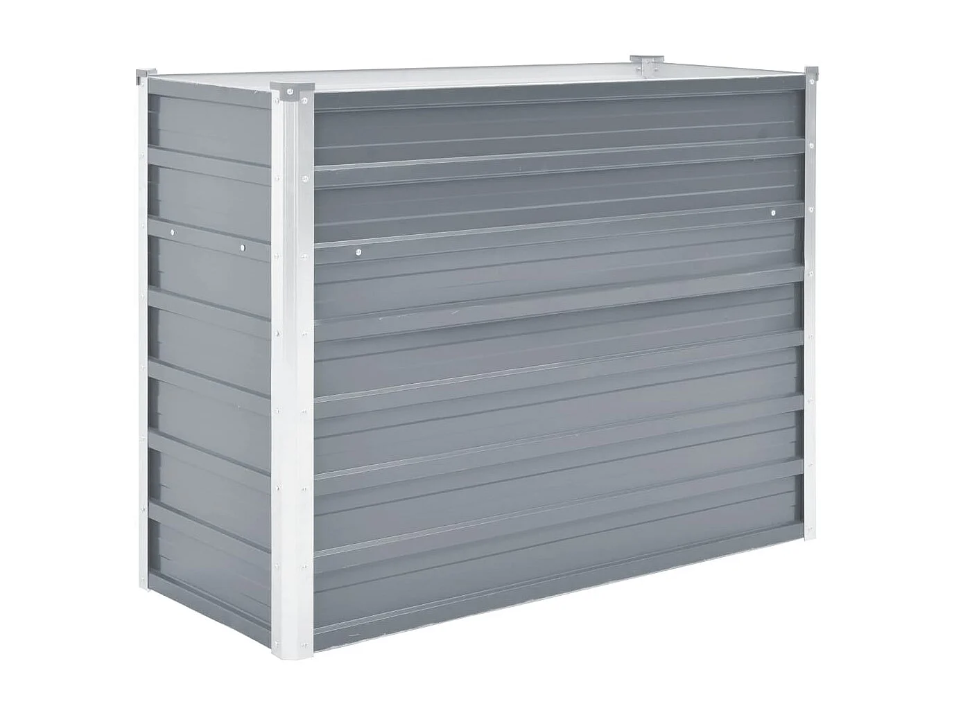 Lit surélevé de jardin Acier galvanisé 100x40x77 cm Gris