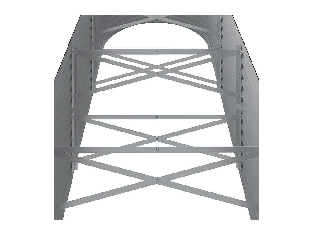 Cama de jardín elevada de acero con recubrimiento en polvo antracita