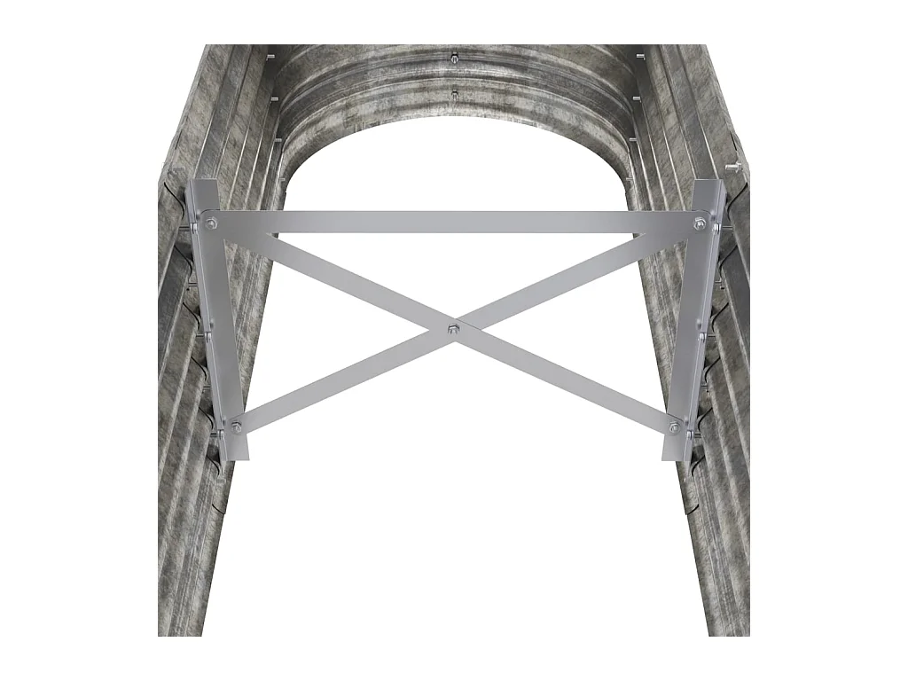 Verhoogd tuinbed gepoedercoat staal zilver