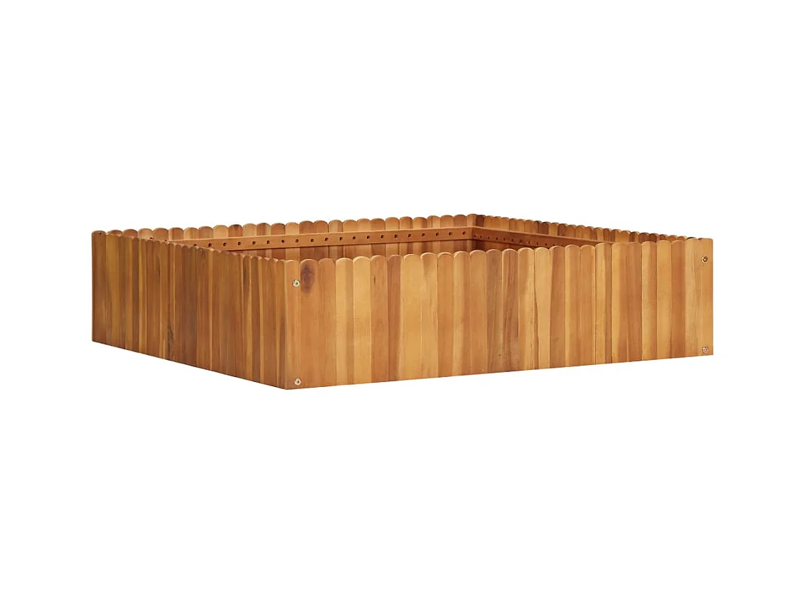 Lit surélevé de jardin 100x100x25 cm Bois massif d'acacia
