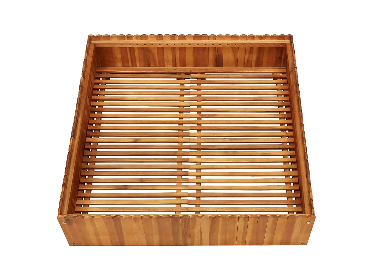 Lit surélevé de jardin 100x100x25 cm Bois massif d'acacia