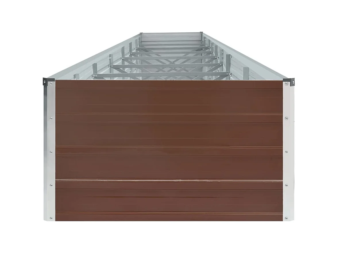 Verhoogd tuinbed Gegalvaniseerd staal 600x80x45 cm Bruin