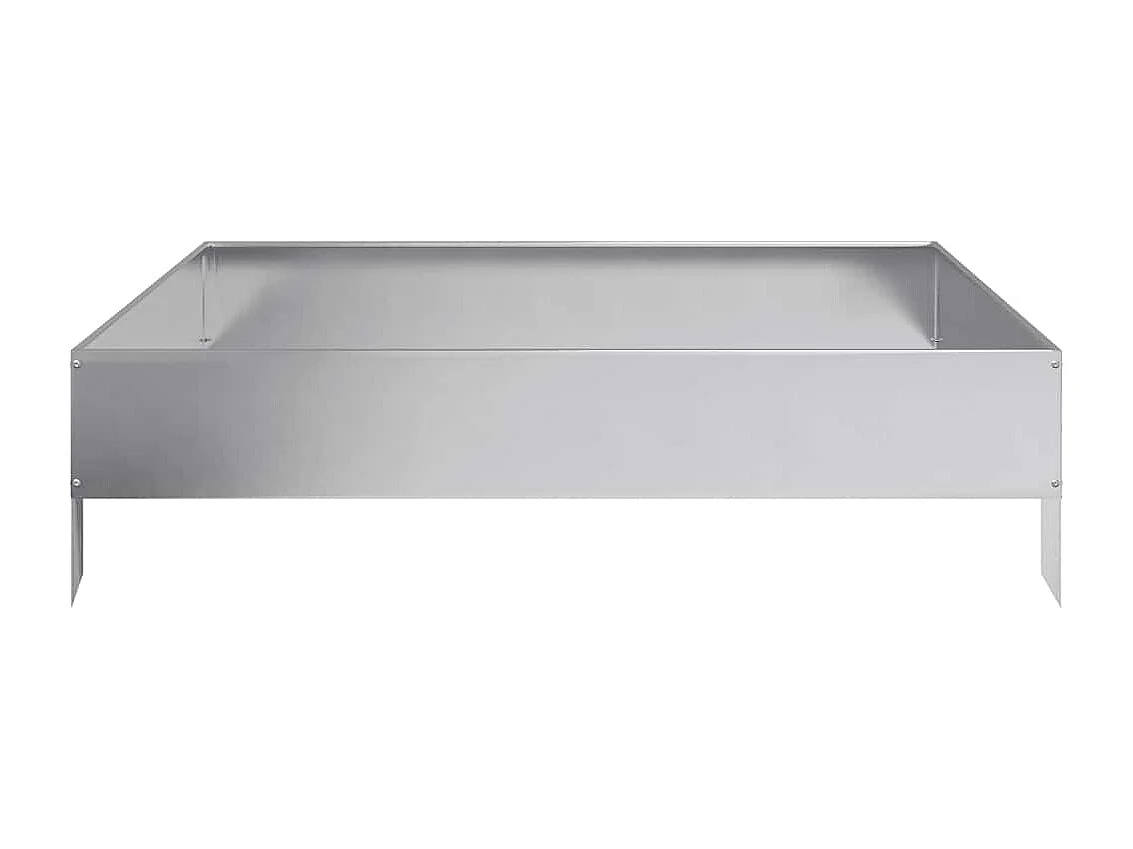 Lit surélevé de jardin 100x100x26 cm acier inoxydable