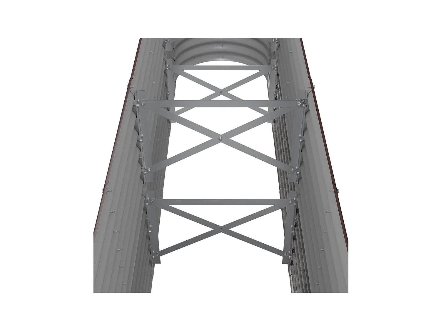 Lit surélevé de jardin Acier enduit de poudre marron