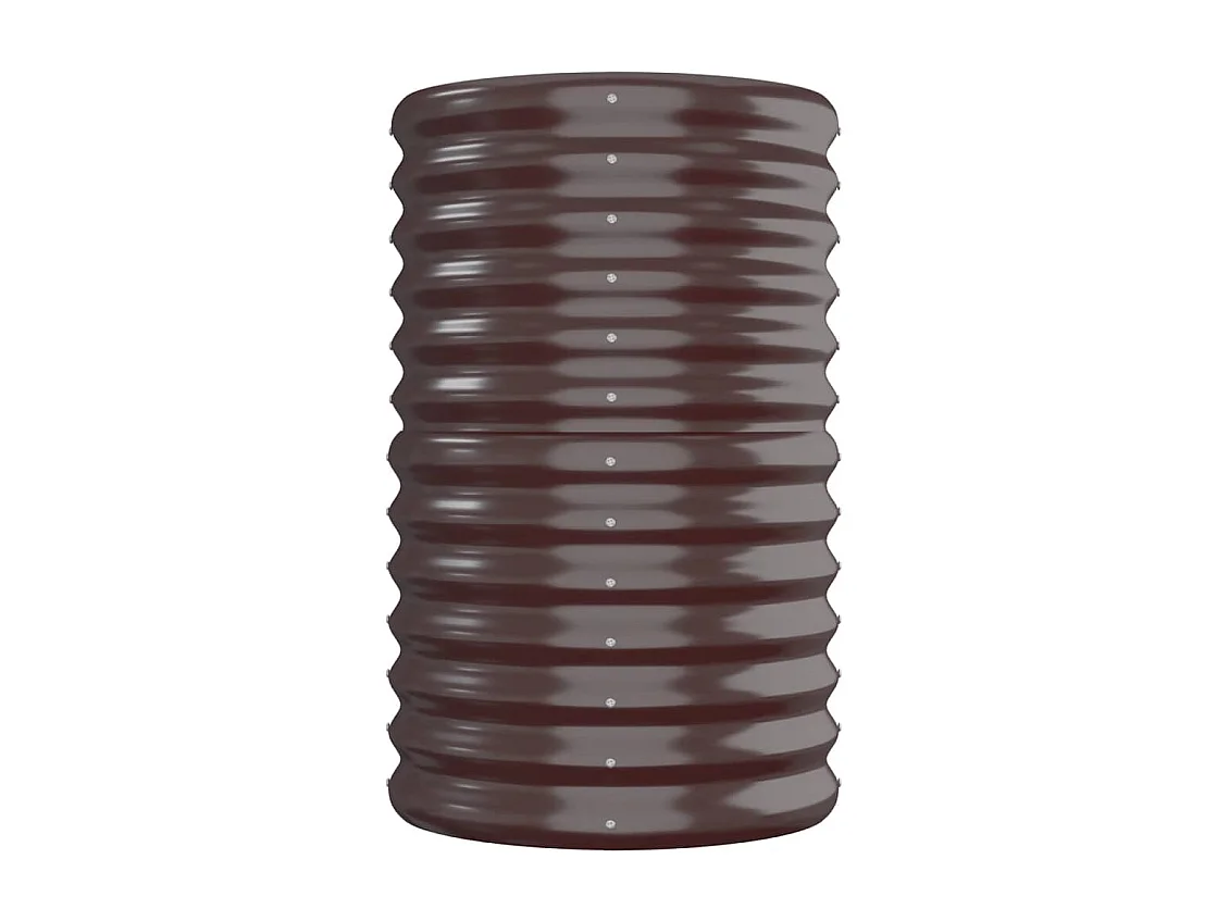 Hochbeet aus pulverbeschichtetem Stahl in Braun