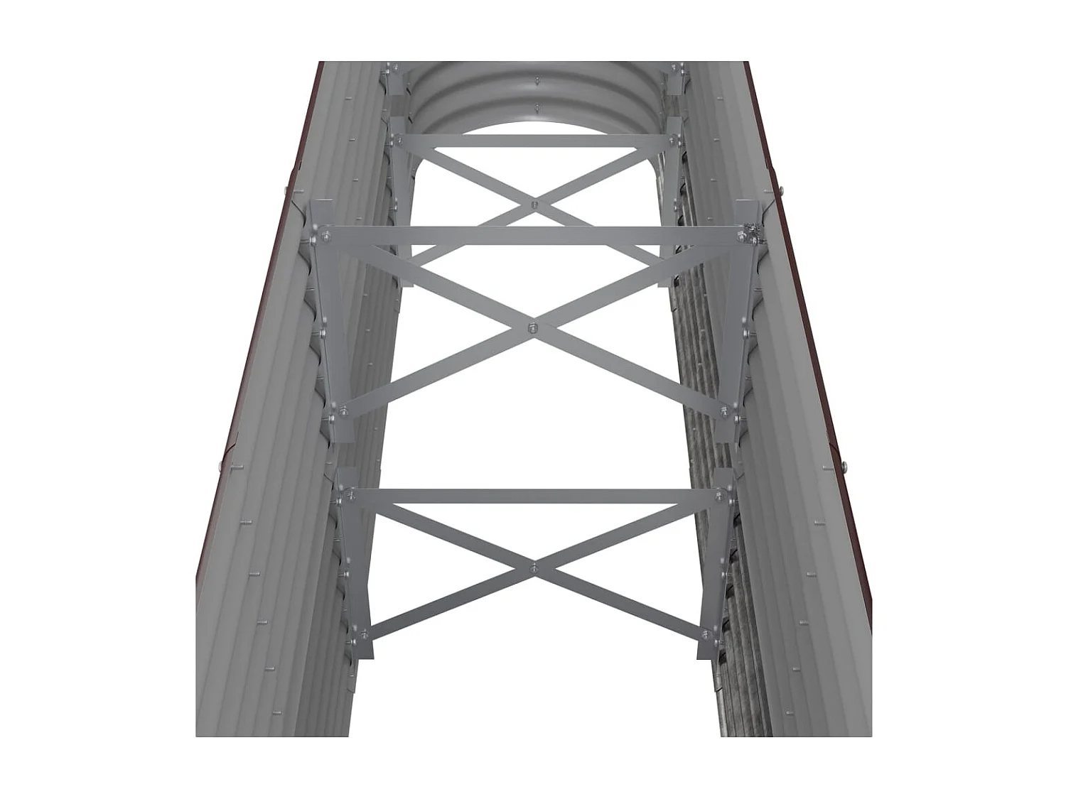 Hochbeet aus pulverbeschichtetem Stahl in Braun