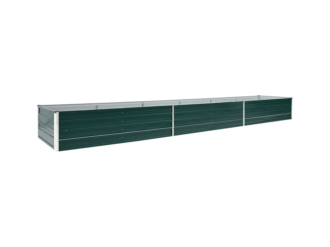 Verhoogd tuinbed Gegalvaniseerd staal 480x80x45 cm Groen