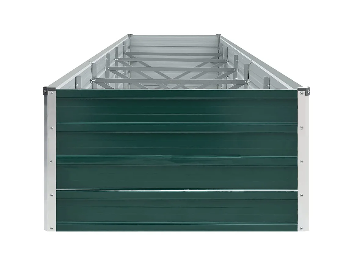 Verhoogd tuinbed Gegalvaniseerd staal 480x80x45 cm Groen